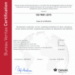 BROEN-LAB certifications, ISO 9001:1500
