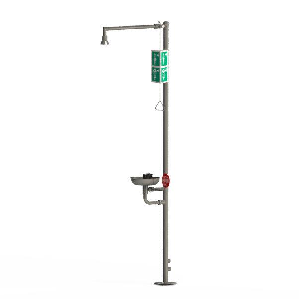 Freestanding Combination Shower with Bowl - Stainless Steel - 316L - 28413031021000 - product image